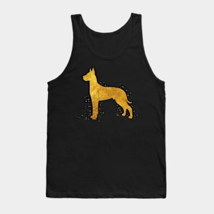 Great Dane dog golden art Tank Top